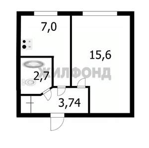 1-к квартира, вторичка, 30м2, 5/5 этаж