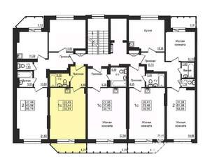 Студия квартира, строящийся дом, 34м2, 2/10 этаж