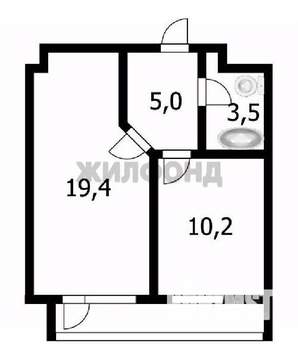 1-к квартира, вторичка, 39м2, 2/10 этаж
