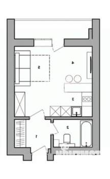 Студия квартира, вторичка, 23м2, 2/17 этаж