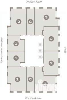 2-к квартира, вторичка, 74м2, 18/23 этаж