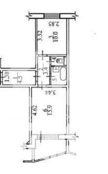 1-к квартира, вторичка, 37м2, 10/10 этаж