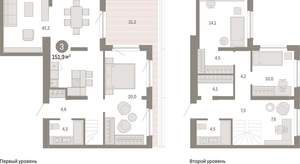 3-к квартира, вторичка, 152м2, 15/15 этаж