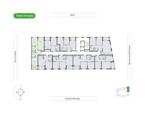 2-к квартира, вторичка, 61м2, 6/14 этаж
