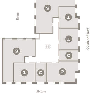 1-к квартира, вторичка, 40м2, 4/12 этаж