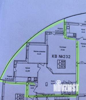 2-к квартира, вторичка, 92м2, 15/17 этаж