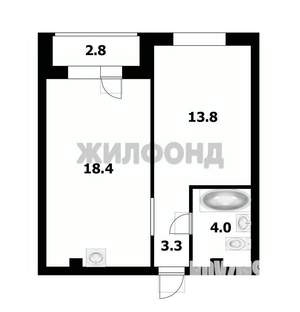 1-к квартира, строящийся дом, 42м2, 8/27 этаж