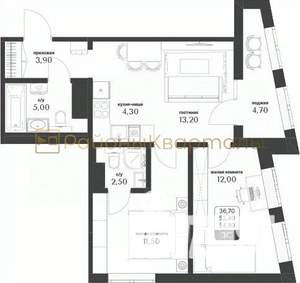 3-к квартира, вторичка, 55м2, 5/24 этаж