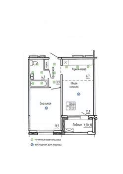 2-к квартира, вторичка, 42м2, 3/14 этаж