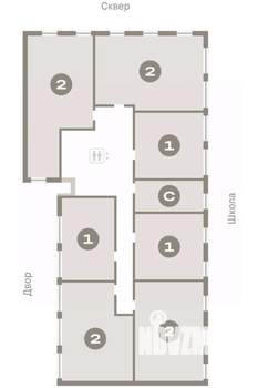 2-к квартира, вторичка, 75м2, 4/7 этаж