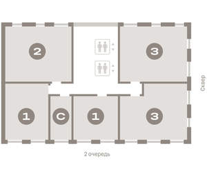 2-к квартира, вторичка, 78м2, 2/15 этаж