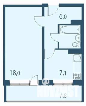 1-к квартира, вторичка, 39м2, 2/17 этаж