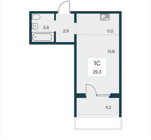 Студия квартира, вторичка, 29м2, 11/17 этаж