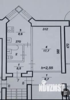 1-к квартира, вторичка, 36м2, 4/6 этаж