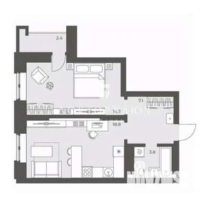 1-к квартира, вторичка, 48м2, 13/26 этаж