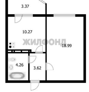 1-к квартира, вторичка, 37м2, 2/10 этаж