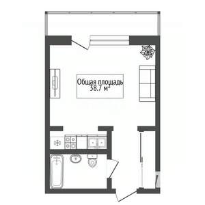 1-к квартира, вторичка, 39м2, 10/10 этаж