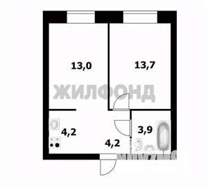 2-к квартира, вторичка, 39м2, 16/17 этаж