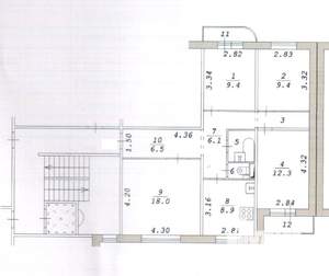 4-к квартира, вторичка, 77м2, 4/10 этаж