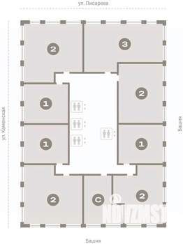 2-к квартира, вторичка, 85м2, 11/30 этаж