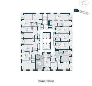 Студия квартира, вторичка, 27м2, 27/30 этаж