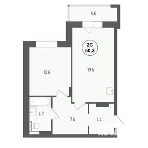 2-к квартира, вторичка, 50м2, 6/18 этаж