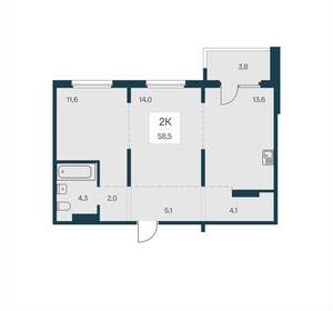 2-к квартира, вторичка, 59м2, 11/17 этаж