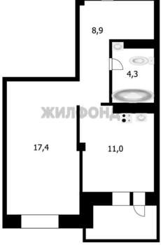 1-к квартира, вторичка, 42м2, 9/17 этаж