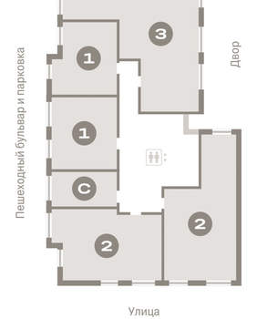 2-к квартира, вторичка, 73м2, 5/12 этаж