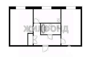 2-к квартира, вторичка, 43м2, 1/5 этаж