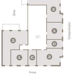 1-к квартира, вторичка, 40м2, 2/12 этаж