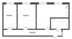 3-к квартира, вторичка, 56м2, 1/5 этаж