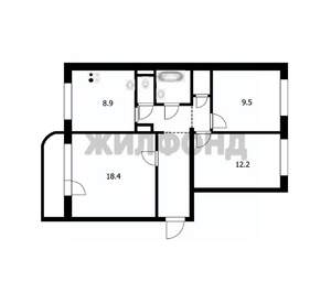 3-к квартира, вторичка, 65м2, 4/9 этаж