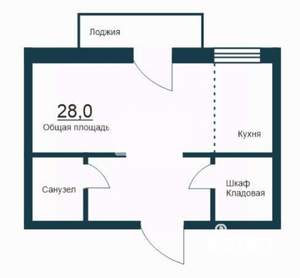 Студия квартира, вторичка, 28м2, 1/26 этаж