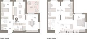 4-к квартира, вторичка, 141м2, 14/14 этаж