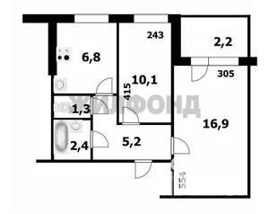 2-к квартира, вторичка, 43м2, 4/9 этаж