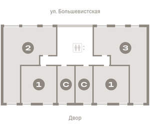 2-к квартира, вторичка, 82м2, 3/17 этаж
