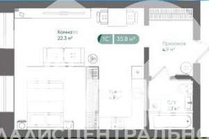 1-к квартира, вторичка, 36м2, 3/4 этаж