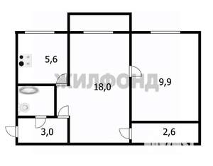 2-к квартира, вторичка, 44м2, 2/5 этаж