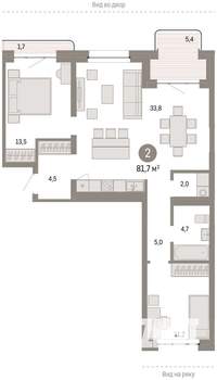 2-к квартира, вторичка, 81м2, 3/7 этаж