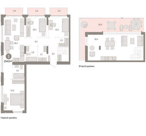 3-к квартира, вторичка, 155м2, 7/23 этаж