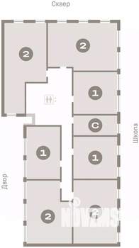 2-к квартира, вторичка, 75м2, 5/23 этаж