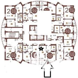 2-к квартира, вторичка, 48м2, 5/25 этаж