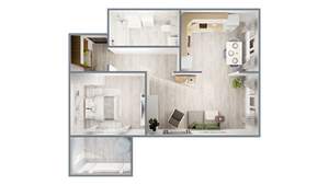 2-к квартира, вторичка, 59м2, 10/17 этаж