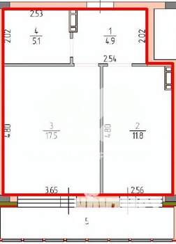 1-к квартира, вторичка, 39м2, 23/27 этаж