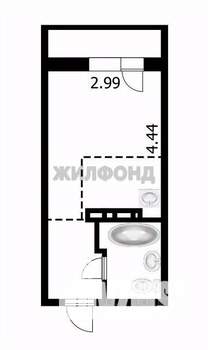 1-к квартира, вторичка, 20м2, 11/17 этаж