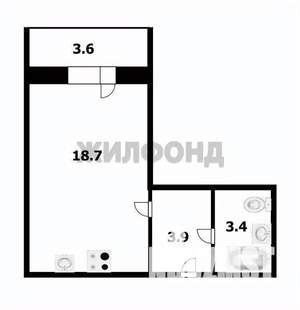 1-к квартира, вторичка, 30м2, 17/18 этаж