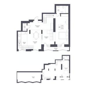 4-к квартира, вторичка, 169м2, 24/24 этаж