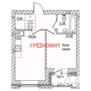 1-к квартира, вторичка, 35м2, 3/10 этаж