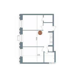 2-к квартира, вторичка, 64м2, 2/15 этаж